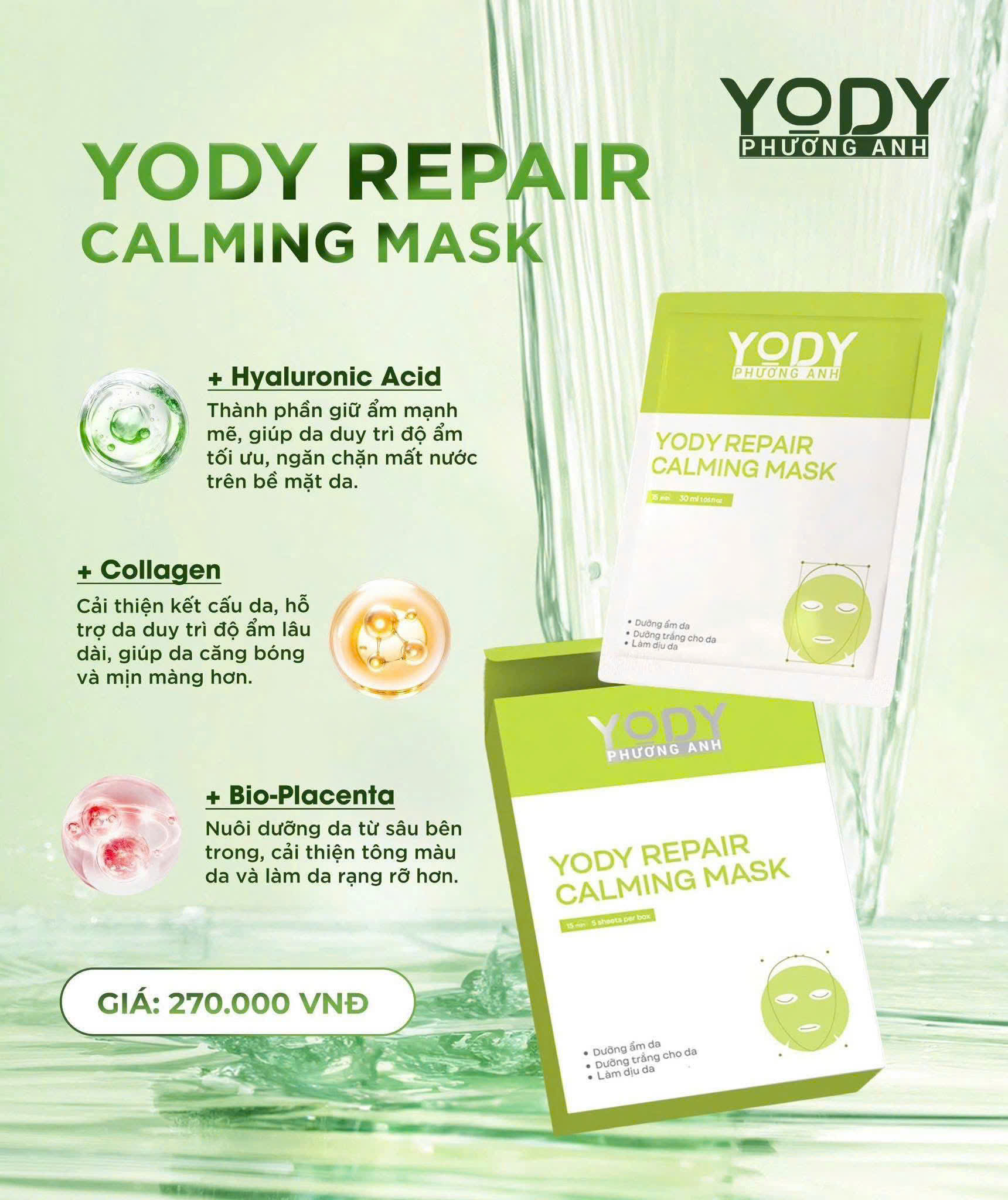 Mặt nạ phục hồi căng bóng Yody White Phương Anh