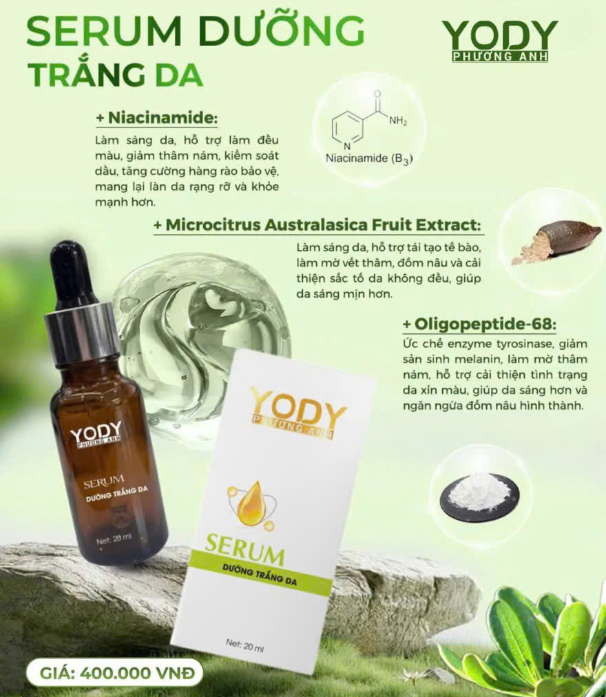 Serum tái tạo trắng da cho da khô